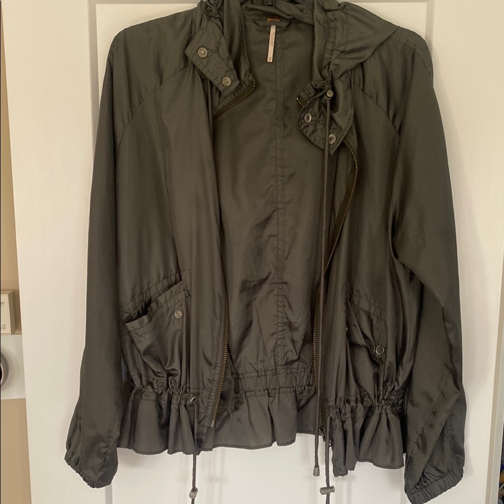 Free people Olive Green light weight Jacket